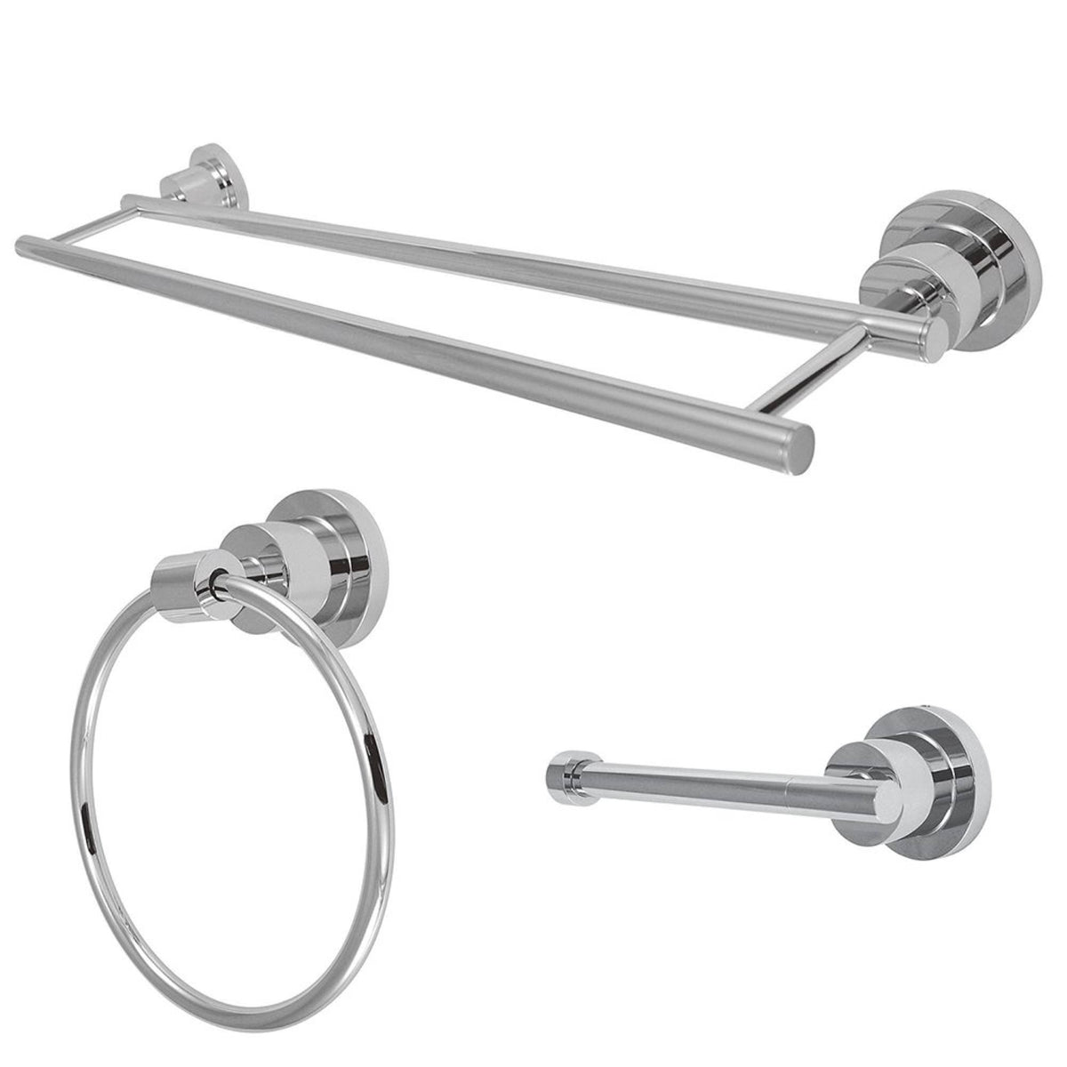 3-Piece Polished Chrome Bathroom Accessories Set L813515