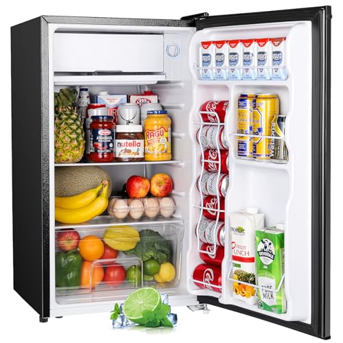 3.2 Cu.Ft Black Mini Fridge with Freezer S521