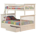 White Twin Over Full Storage Bunk Bed W62982