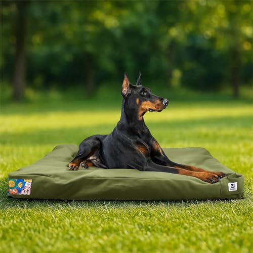 42-Inch Canvas Waterproof Washable Outdoor Dog Bed Z20859