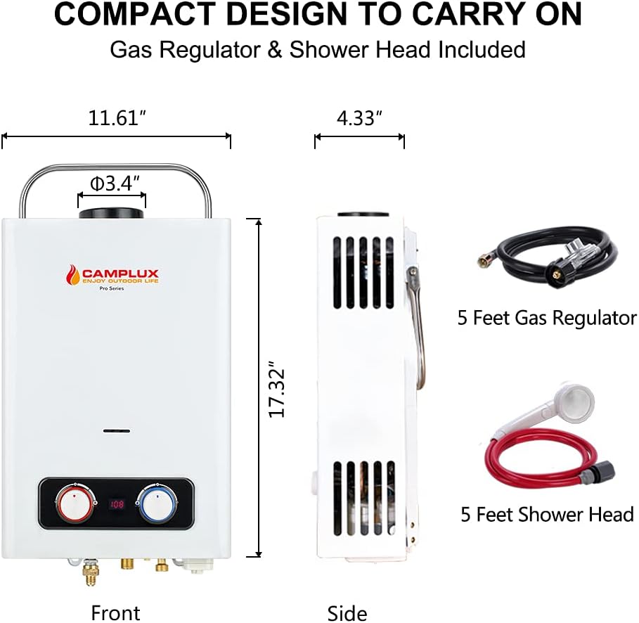 1.58GPM Outdoor Propane Tankless Gas Water Heater F198