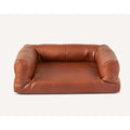Brown Faux Leather Couch Q244467