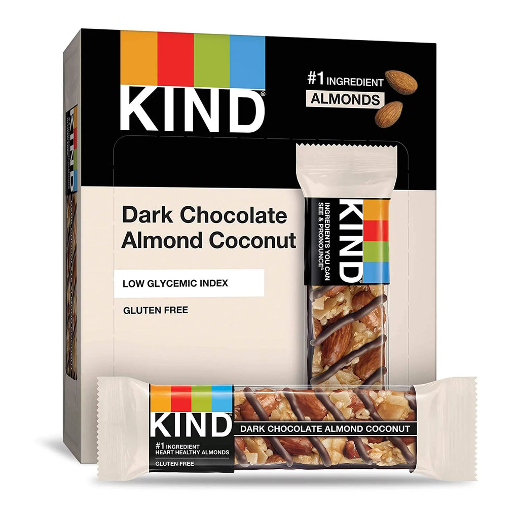 Dark Chocolate Almond Coconut Gluten Free Bars 12 Count F508