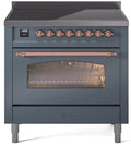 36 Induction Range with Electric Oven in Blue Grey R45132