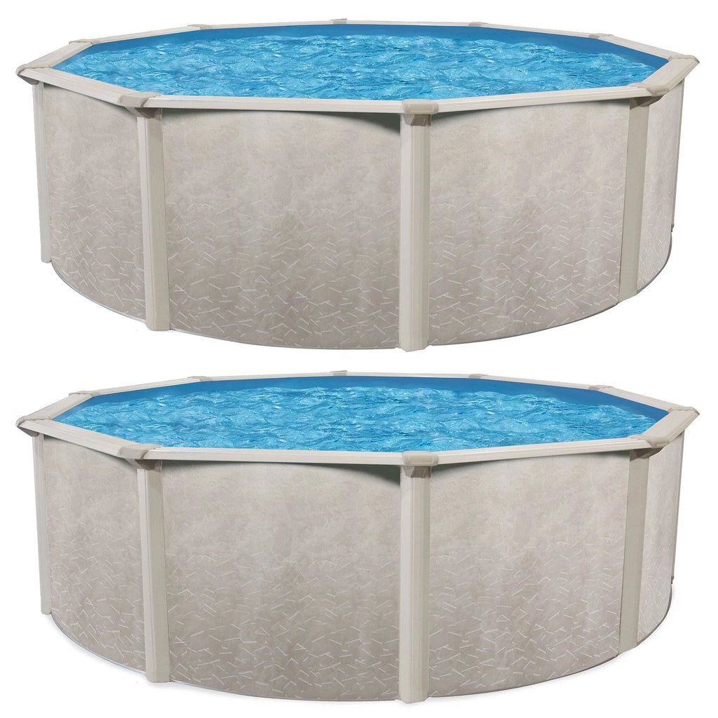 24' x 52 Round Steel Frame Above Ground Swimming Pool (2 Pack) K6786