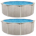 24' x 52 Round Steel Frame Above Ground Swimming Pool (2 Pack) K6786