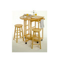 Drop Leaf Breakfast Bar with Stools A27928