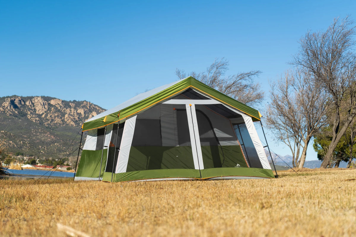 8-Person Cabin Tent with Screen Porch, Green L236431