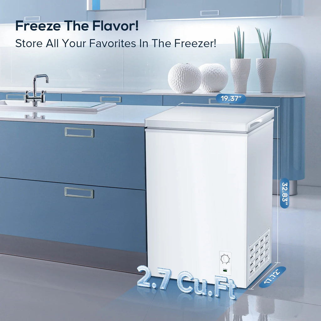 2.7 Cubic Feet White Chest Freezer R2852