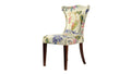 Off White Floral Fabric Accent Chair N45879