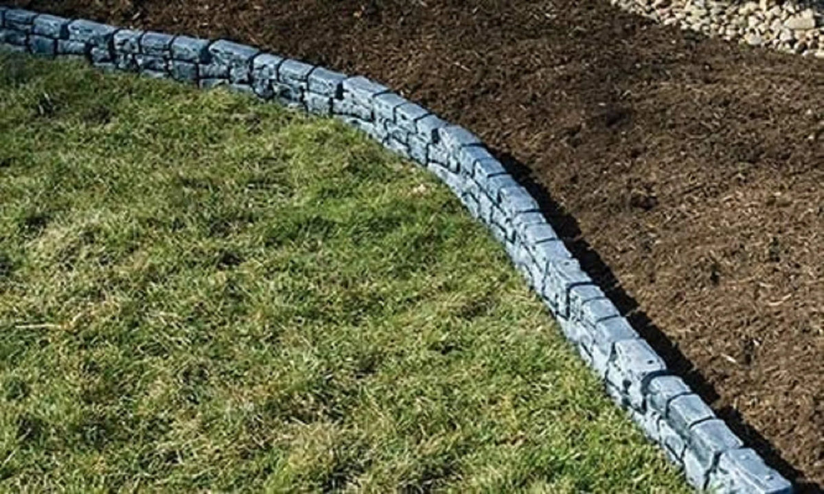 Slate Gray Plastic Garden Border Edging N8395