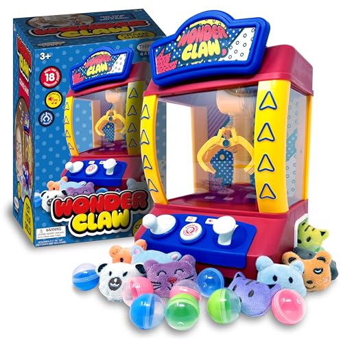Claw Machine Crane Game with 9 Stuffed Animal Prizes and 9 Balls Q93368