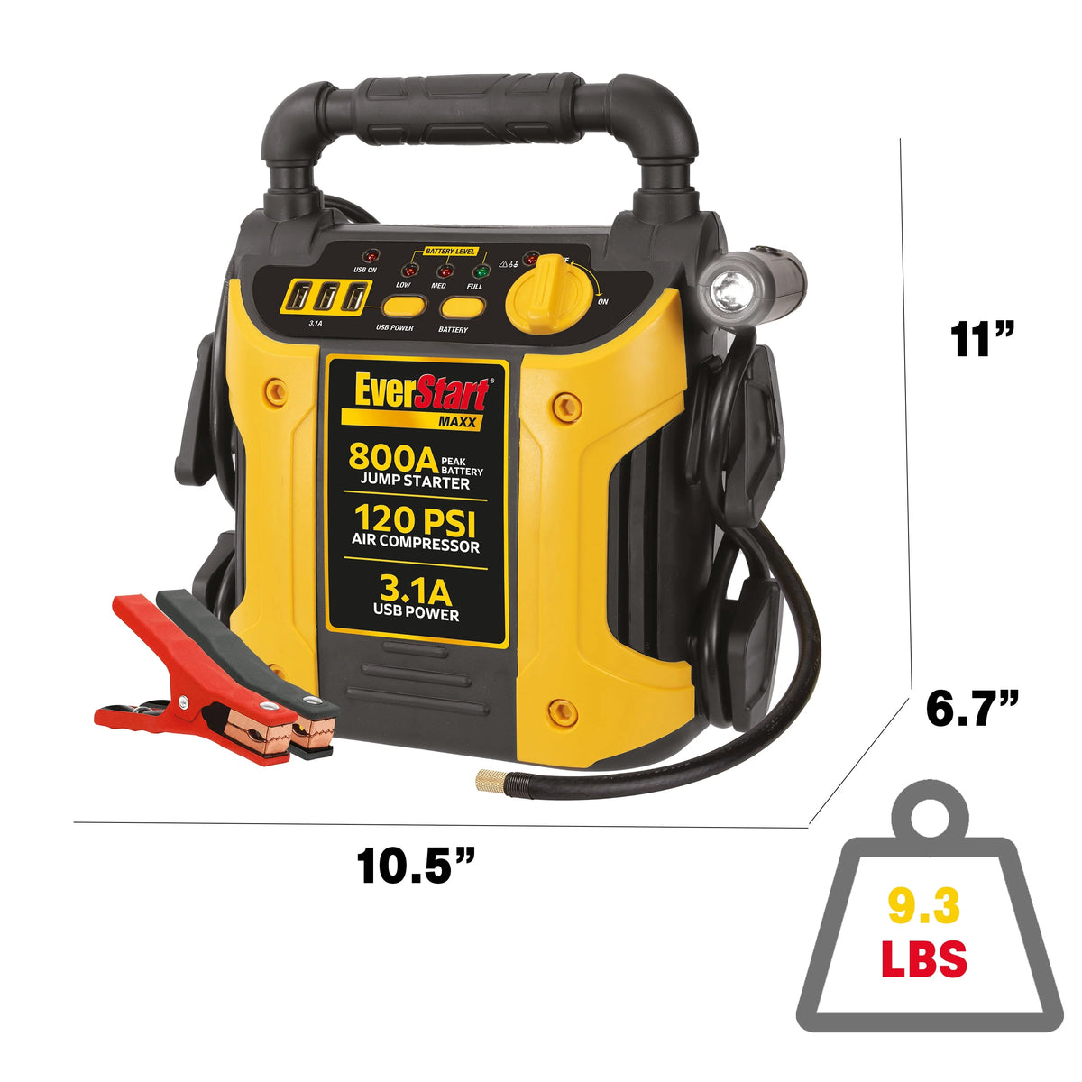 800 Peak Amp Jump Starter with 120 PSI Compressor M594