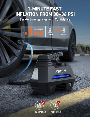 Portable Air Compressor Tire Inflator 12V DC with Digital Pressure Gauge E89961