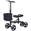 Foldable Steerable Knee Walker Scooter with Basket A80222