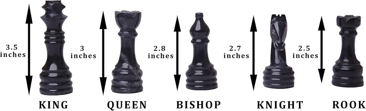 Handmade Full Marble Chess Set with Wooden Case W159063