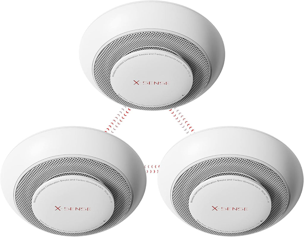Wireless Interconnected Combination Smoke Carbon Monoxide Detector Alarm 3-Pack Y347981