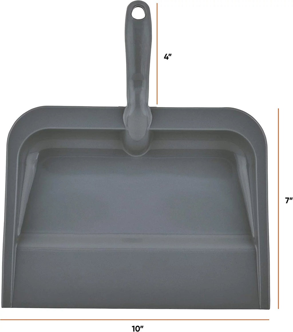 10-Inch Wide Plastic Dustpan with Comfort Grip Handle N8584