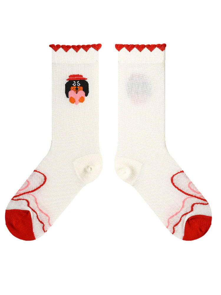 Cartoon Puppy Pattern Socks E246236
