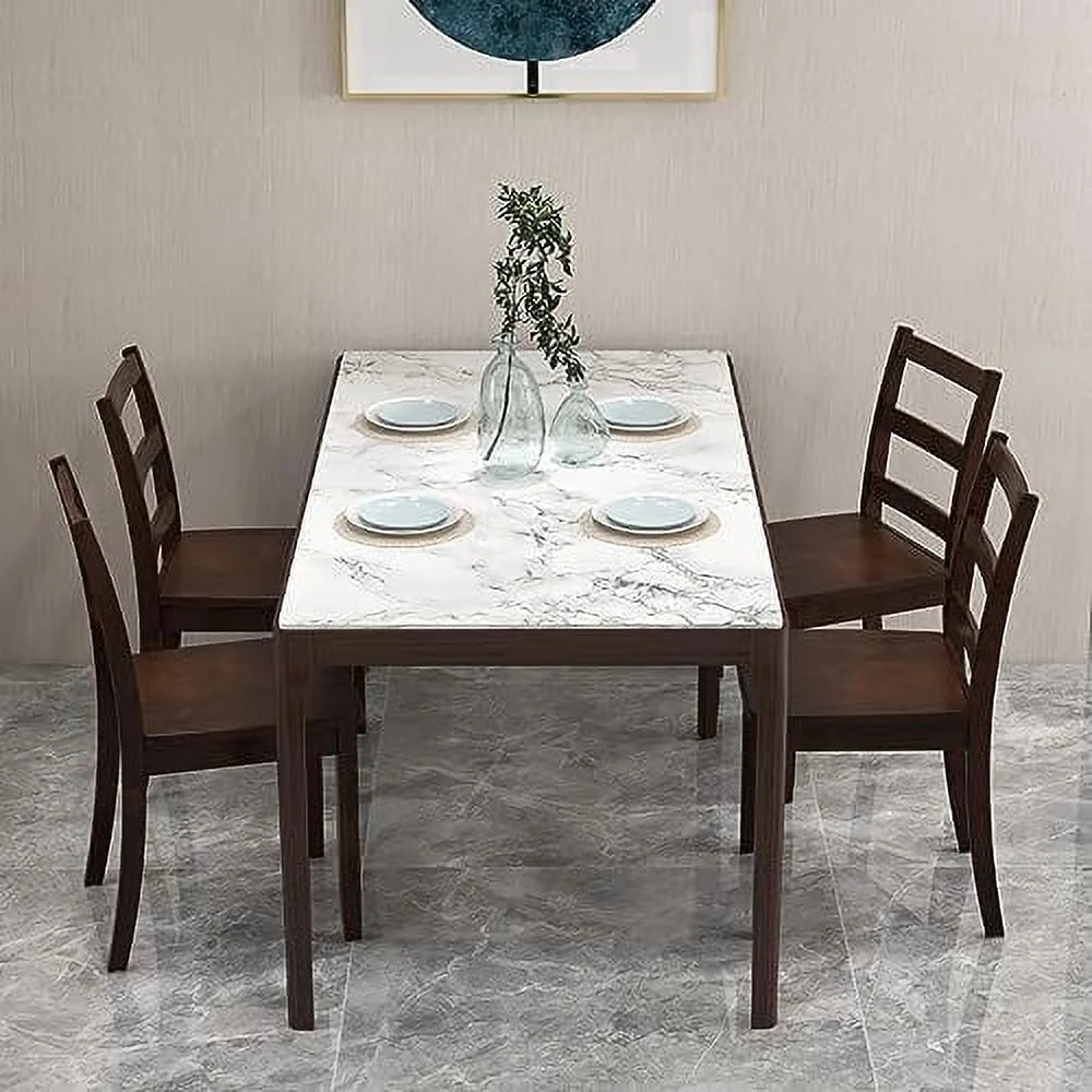 Dining Chairs Set of 2 Ladder Back Solid Rubber Wood Legs H4292