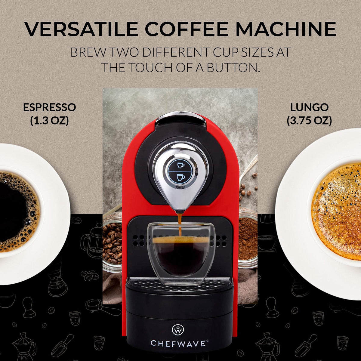 Espresso Machine Capsule Holder and Cups Bundle I970162