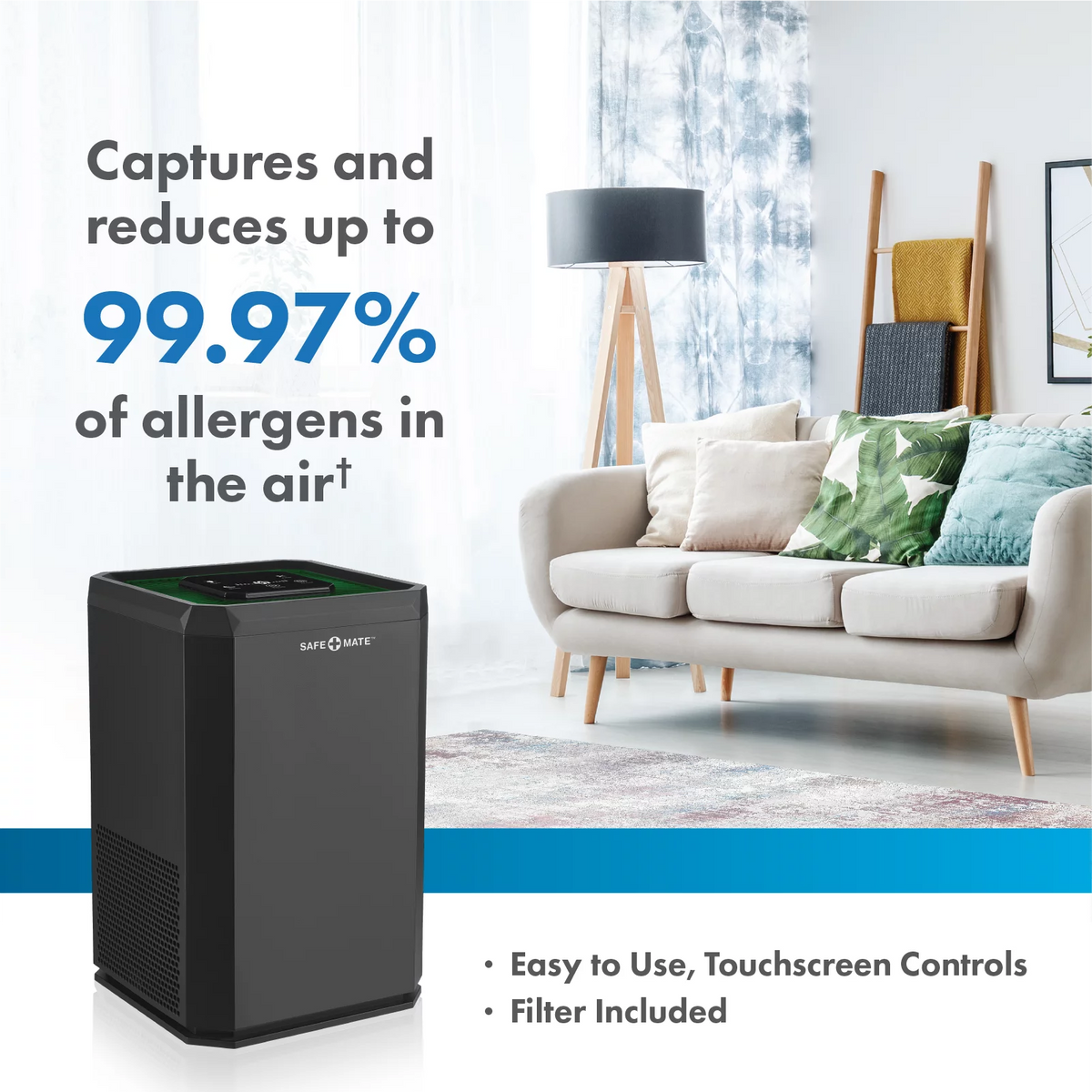 Black True H13 HEPA Air Purifier N8388