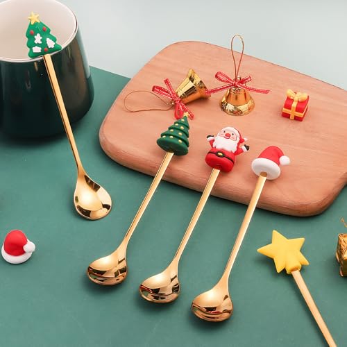 6 Pcs Stainless Steel Christmas Spoons G762524