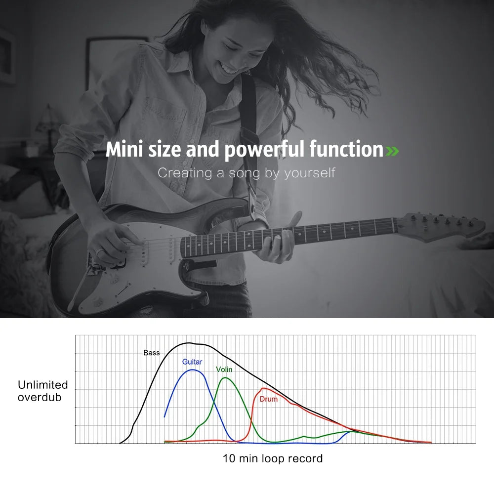 Loop Electric Guitar Effect Pedal with Recording C2048