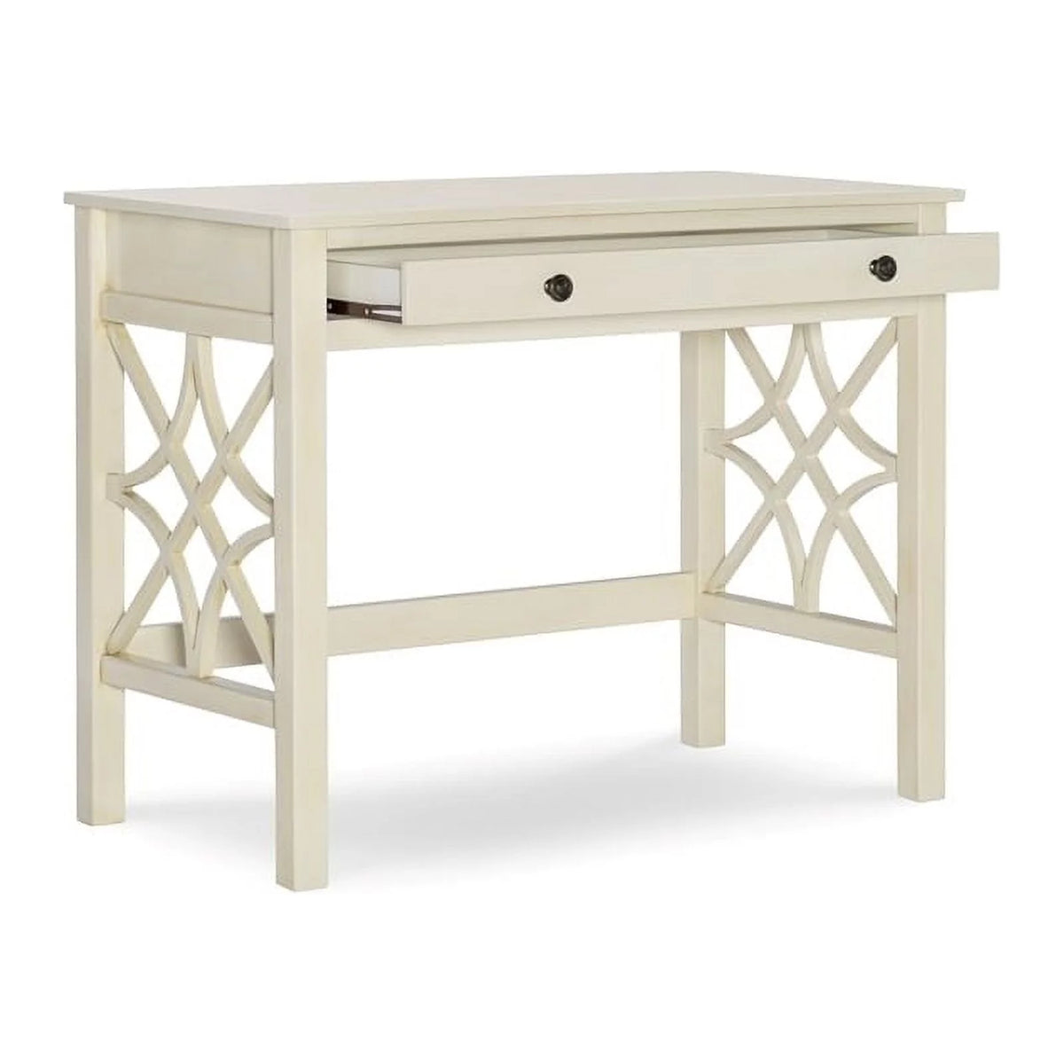 Antique White 1-Drawer Wood Desk W401