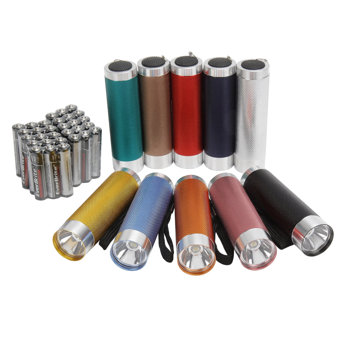 LED Flashlights 10-pack 50 Lumens Multicolor W22514