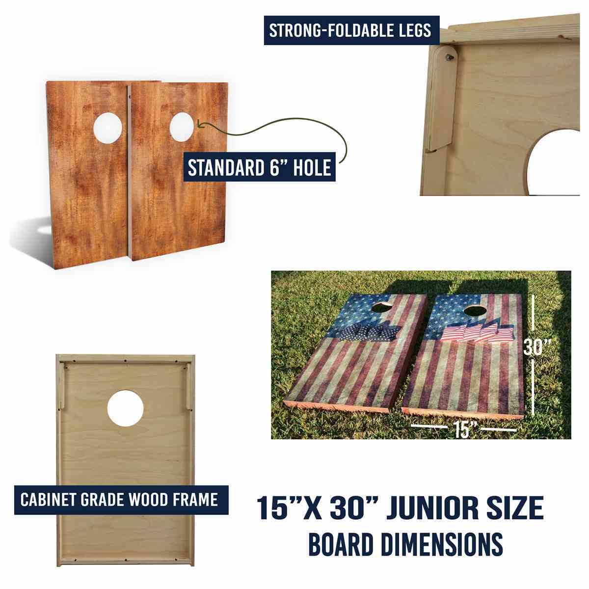 Solid Wood Cornhole Board Set S1139