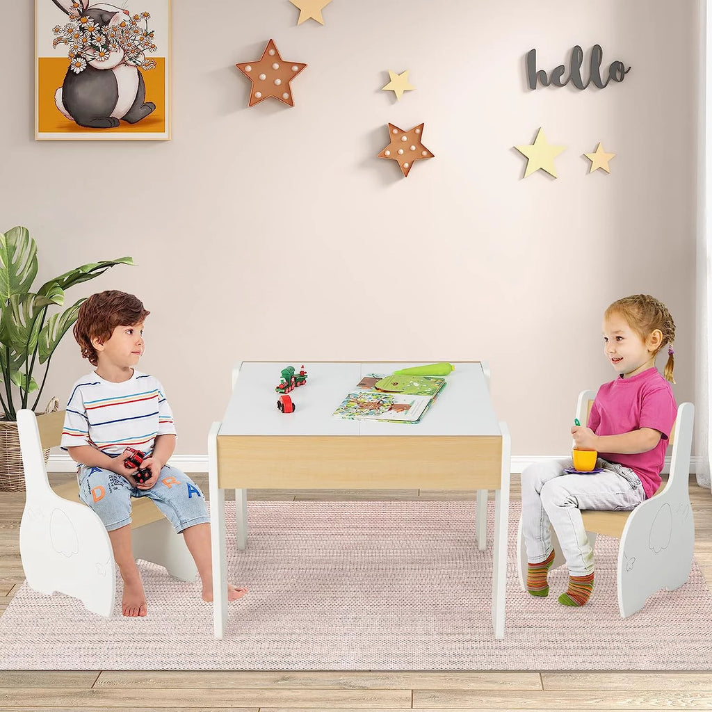 3 in 1 Kids Table and Chair Set with Storage I1084