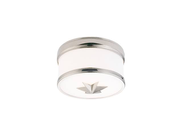 1 Light Polished Nickel Flush Mount Q162