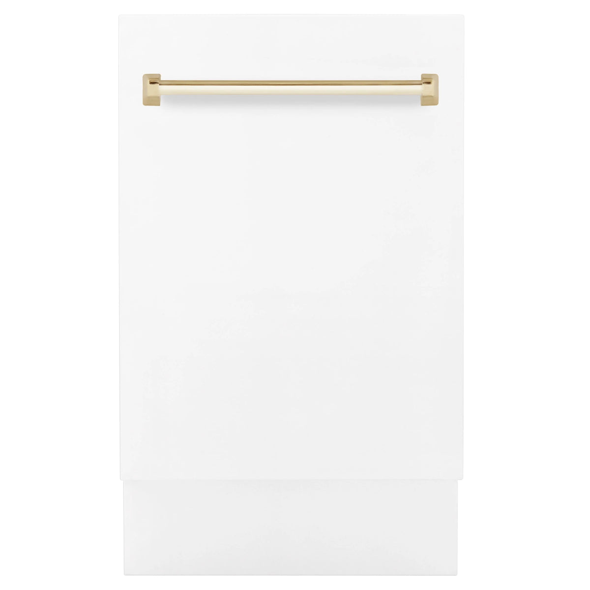 18 In. White Matte Dishwasher with Gold Handle J607