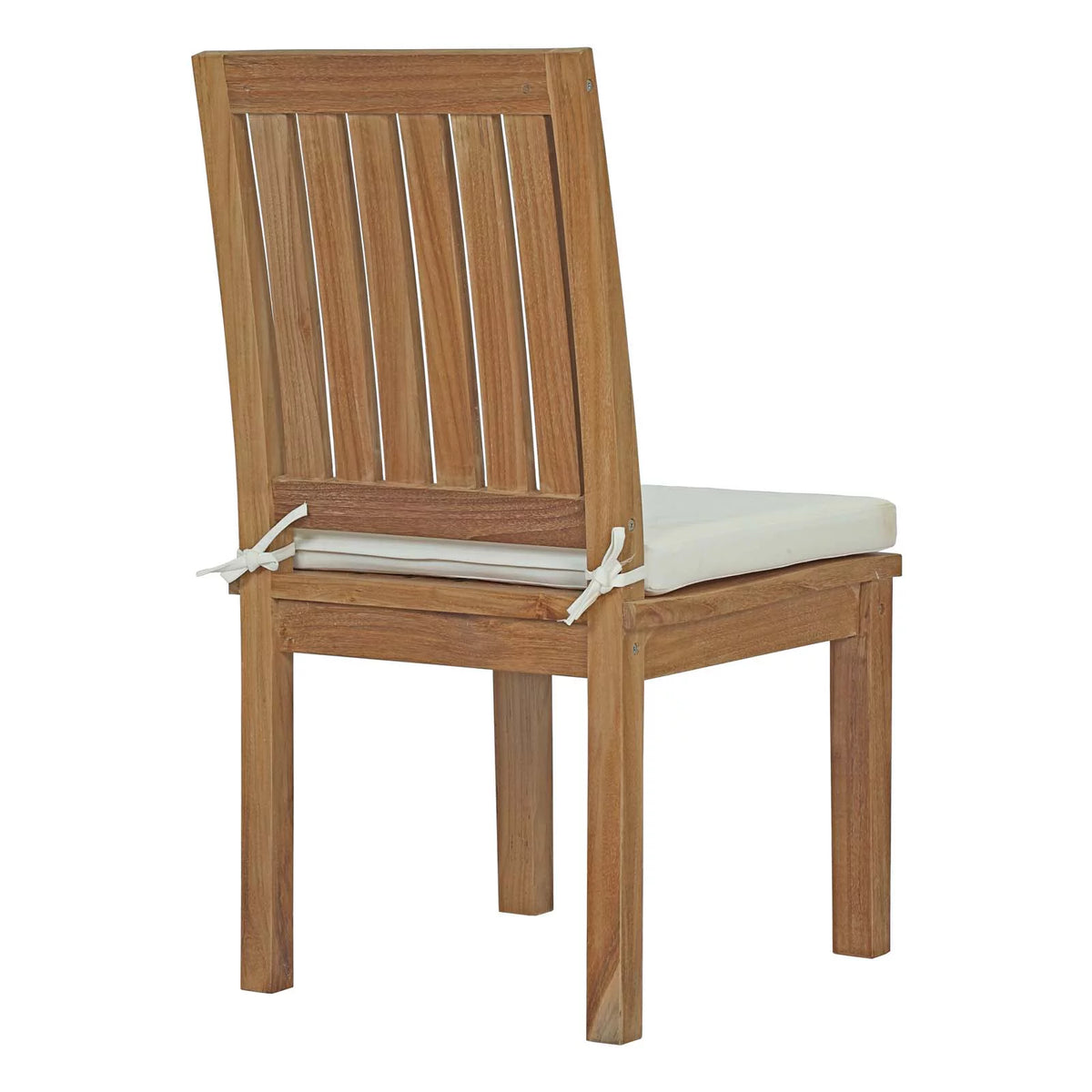 White Wood Outdoor Dining Chair and Table Set N8112