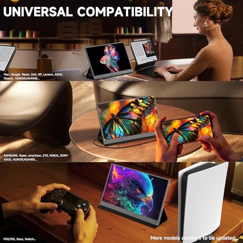 15.6inch 1080P FHD HDR IPS Portable Gaming Monitor with Smart Cover A874