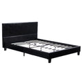 Faux Upholstered Platform Bed Frame with Wooden Slats Twin L534101