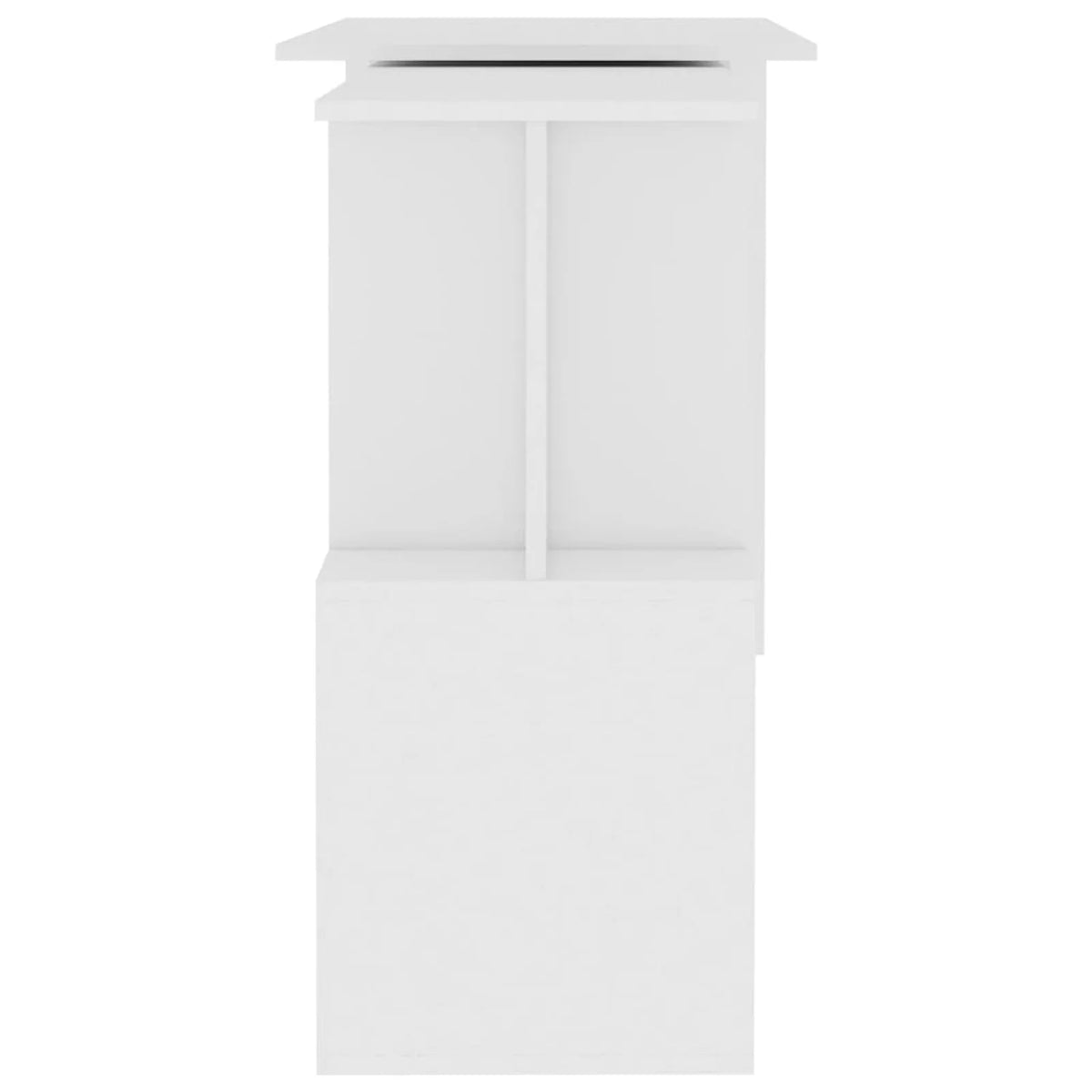 White Engineered Wood Corner Desk T6808
