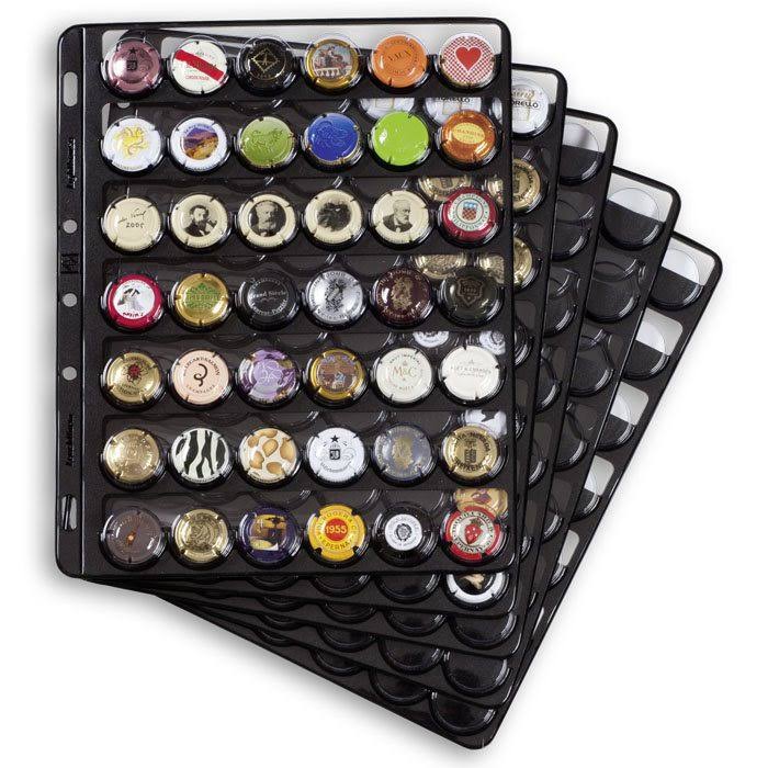 Black Plastic Sheets for 42 Champagne Bottle Caps G961904