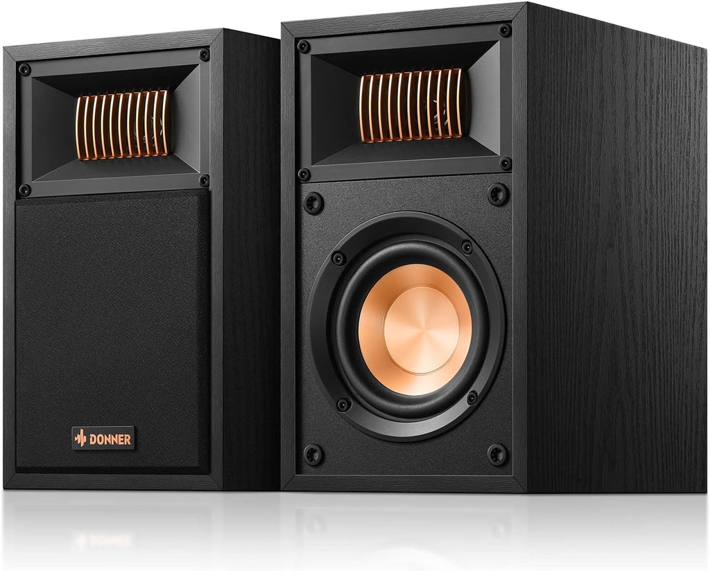 Passive Bookshelf Speakers 4 inch 2.0 Stereo Pair Black P49288