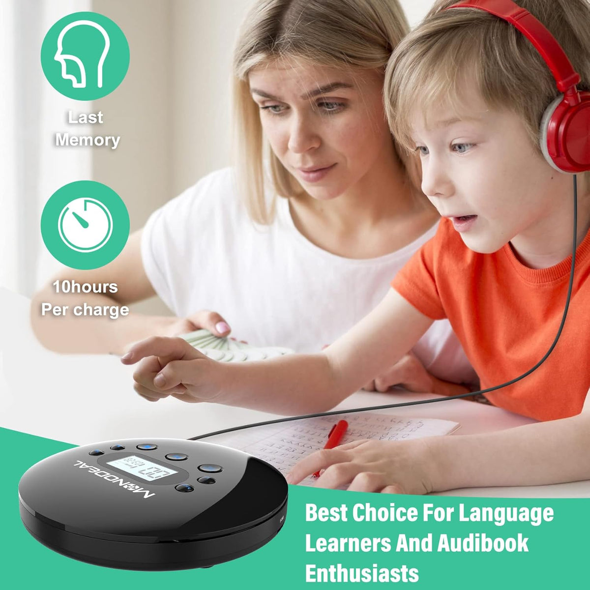 Portable CD Player with FM Transmitter L872427