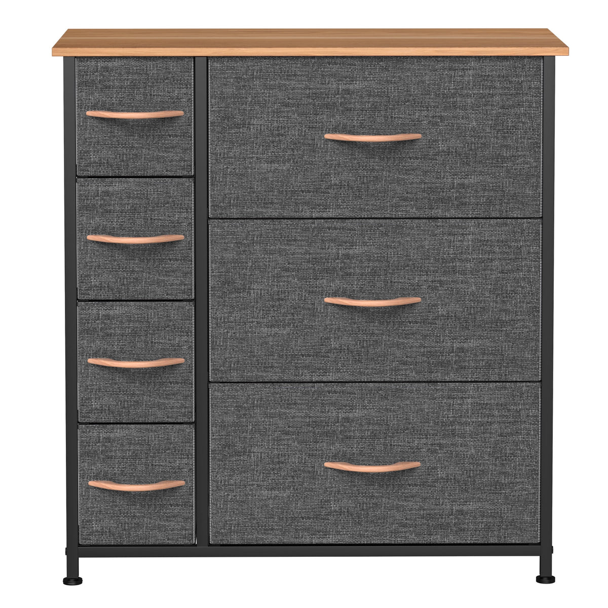 Gray Metal Fabric Wood Drawer Chests G9343