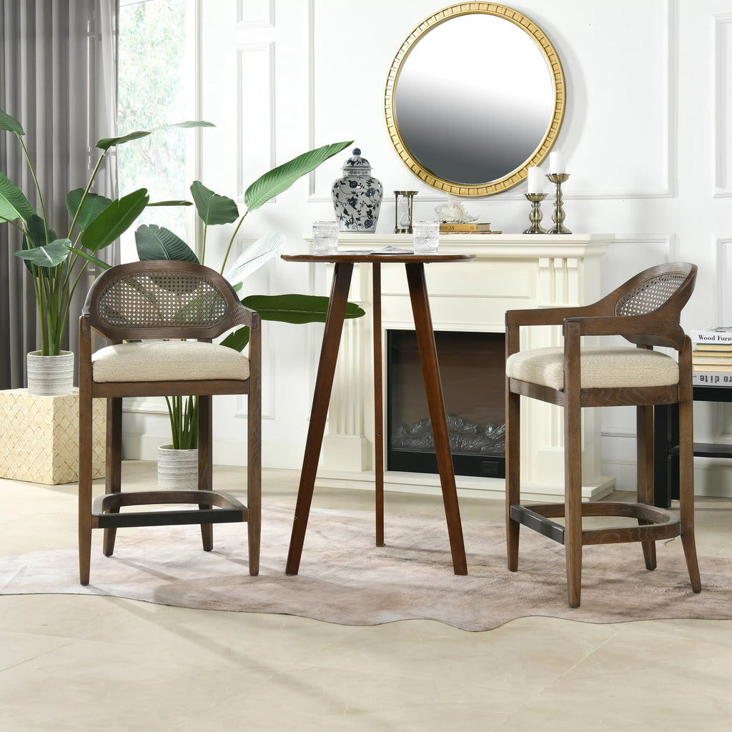 26" Cane Back Counter Stool U740402
