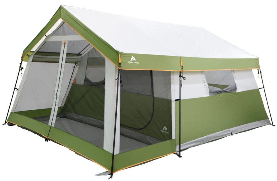 8-Person Cabin Tent with Screen Porch, Green L236431