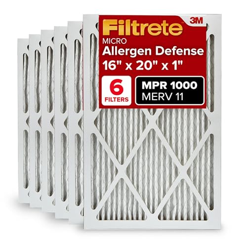 16x20x1 Pleated Electrostatic Air Filter, 6 Pack R44584