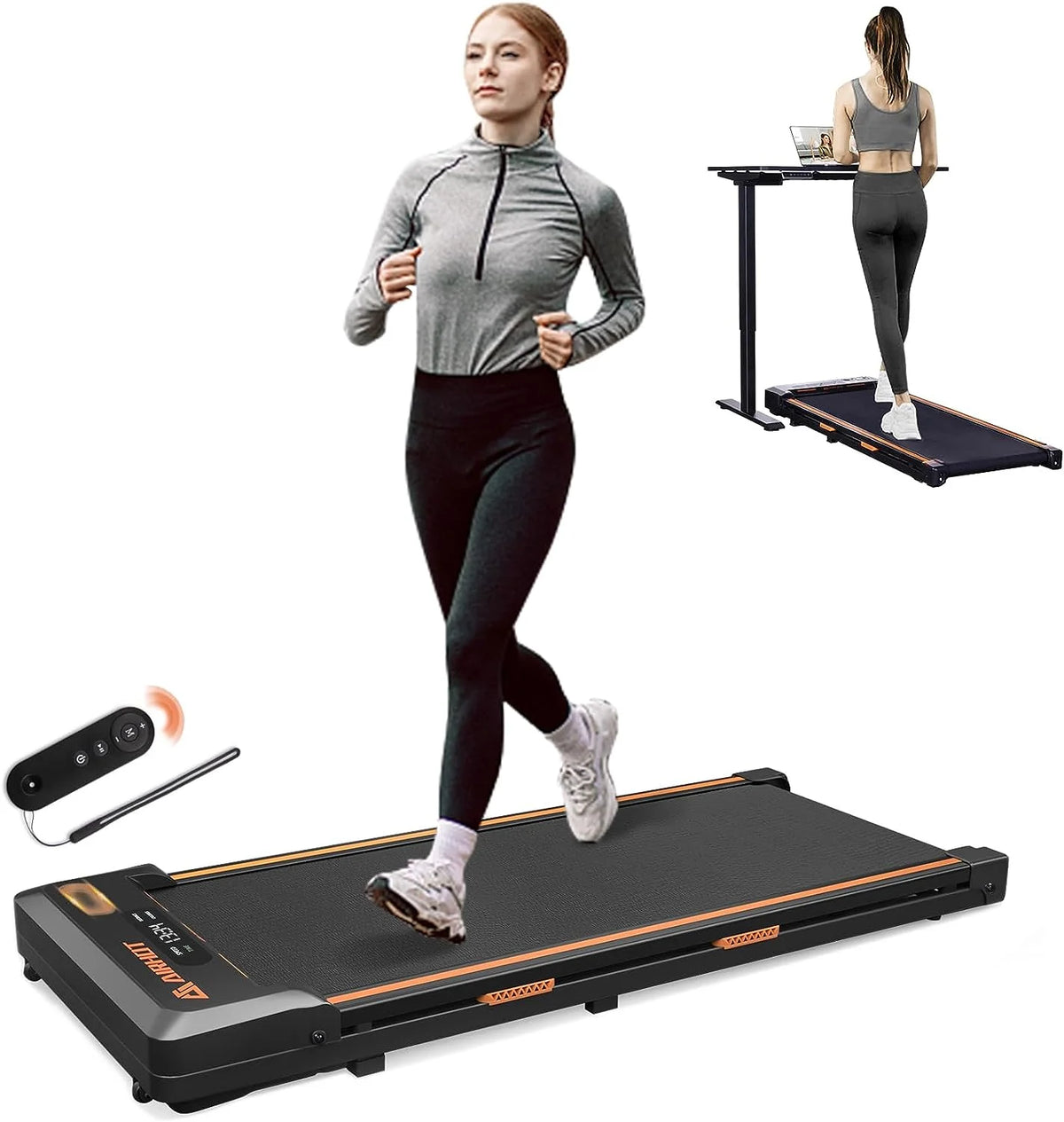 Under Desk Treadmill 2 in 1 Black P984396