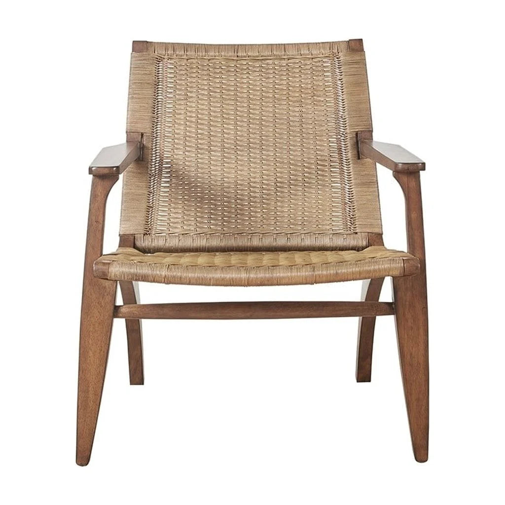 Rattan Accent Chair with Mahogany Wood Frame G7647