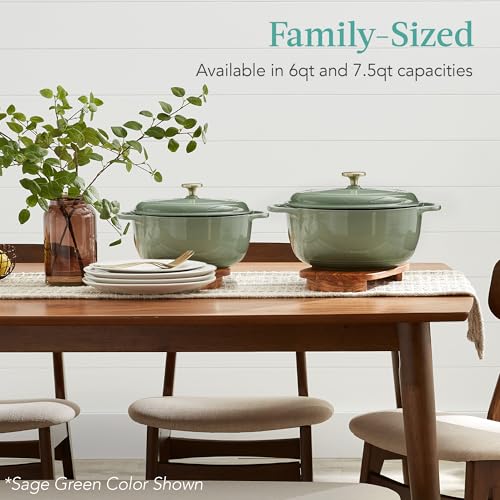 7.5 Quart Enamel Cast-Iron Round Dutch Oven J6873