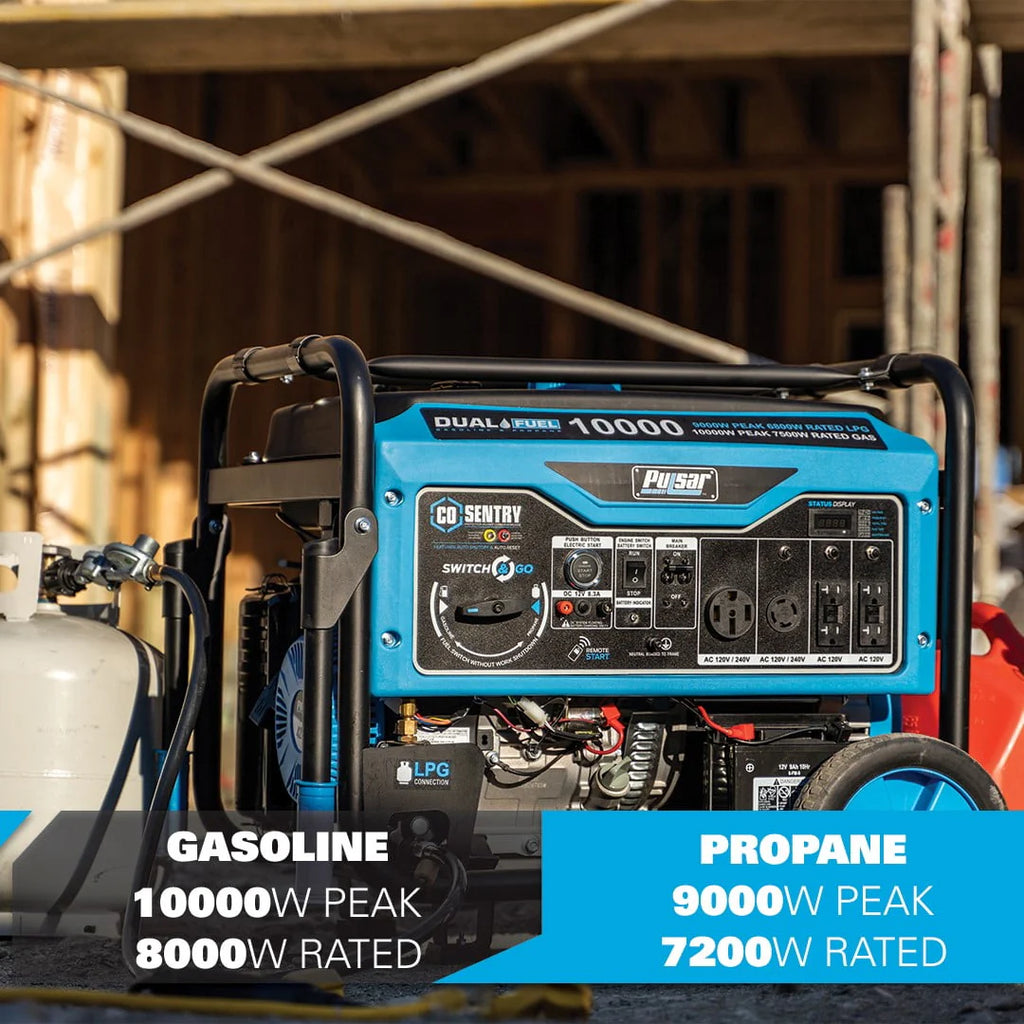 10,000 Watt Dual Fuel Portable Generator with Remote Start S7136