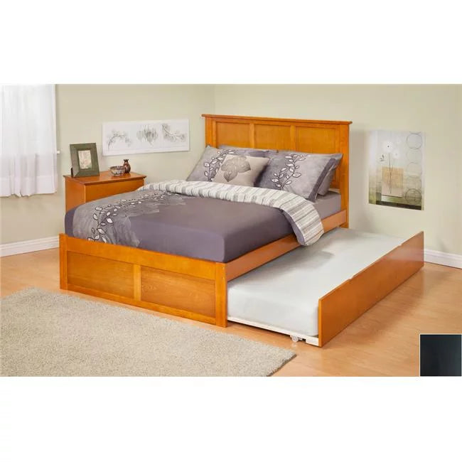 Twin Bed with Flat Panel Footboard and Trundle M82237